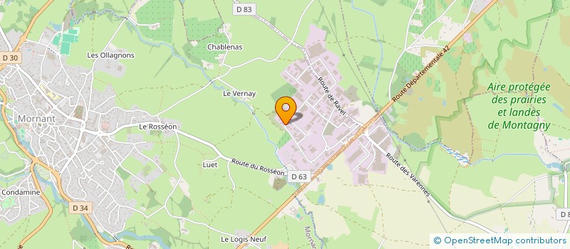 localisation de l'entreprise SCI LES PLANCHETTES  MORNANT