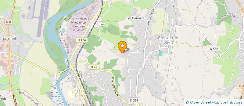 localisation de l'entreprise SCI LES PLANCHETTES  CREUZIER-LE-VIEUX