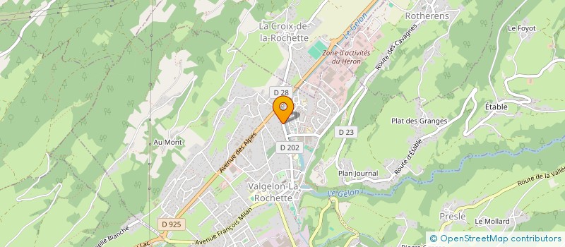 localisation de l'entreprise SCI LES PLATANES  VALGELON-LA ROCHETTE