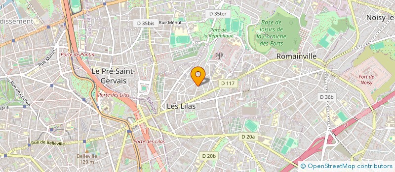 localisation de l'entreprise SCI LES PLATANES à LES LILAS