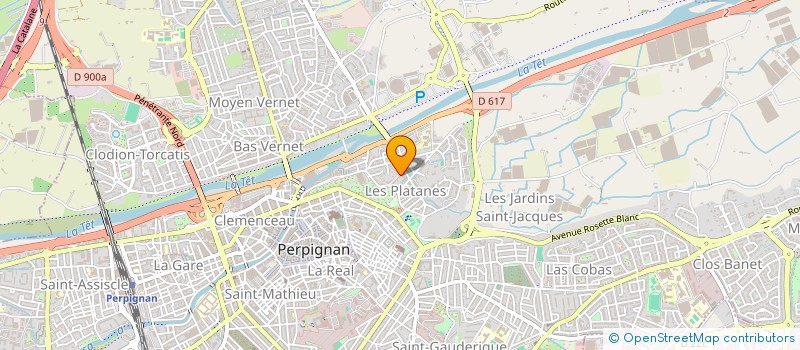 localisation de l'entreprise SCI LES PLATANES  PERPIGNAN