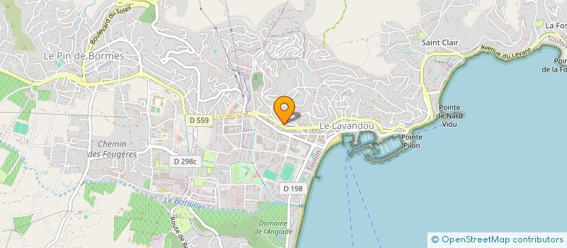 localisation de l'entreprise SCI LES PLATANES à LE LAVANDOU