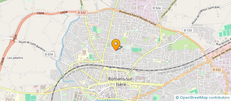 localisation de l'entreprise SCI LES PLATANES  ROMANS-SUR-ISERE