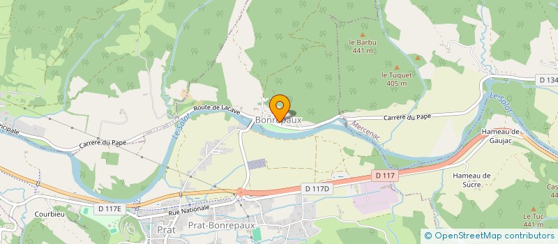 localisation de l'entreprise SCI LES PLATANES à LA BASTIDE-DU-SALAT