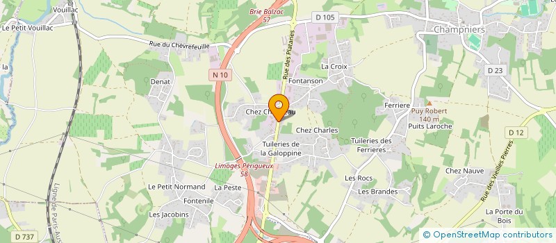 localisation de l'entreprise SCI LES PLATANES à CHAMPNIERS