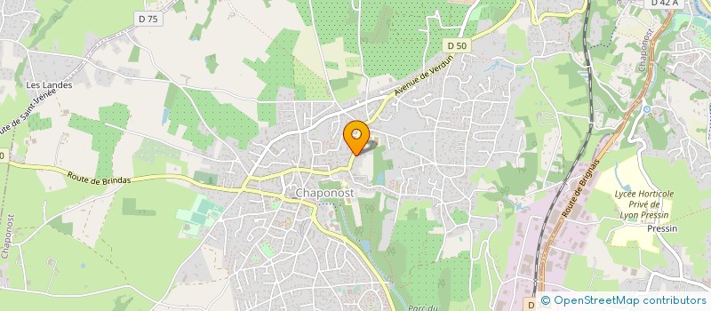 localisation de l'entreprise SCI LES PLATANES DE MONTALY  CHAPONOST