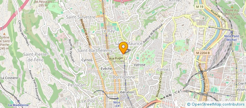 localisation de l'entreprise SCI LES PLEIADES DE BORRIGLIONE à NICE
