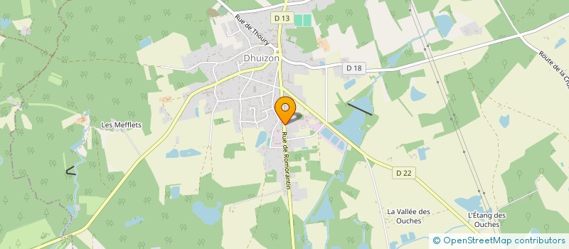 localisation de l'entreprise SCI LES PLUIES  DHUIZON
