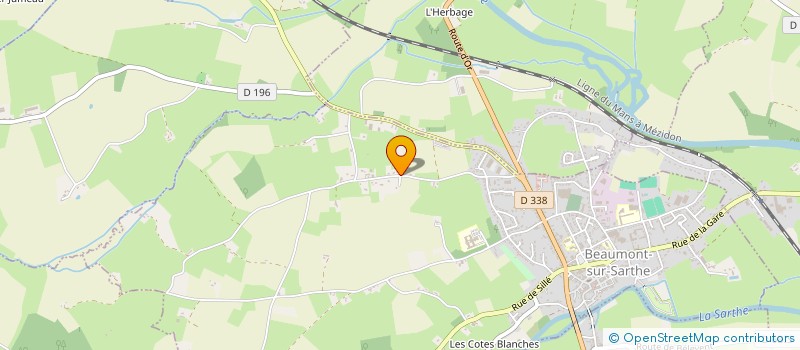 localisation de l'entreprise SCI LES POINTERS  BEAUMONT-SUR-SARTHE