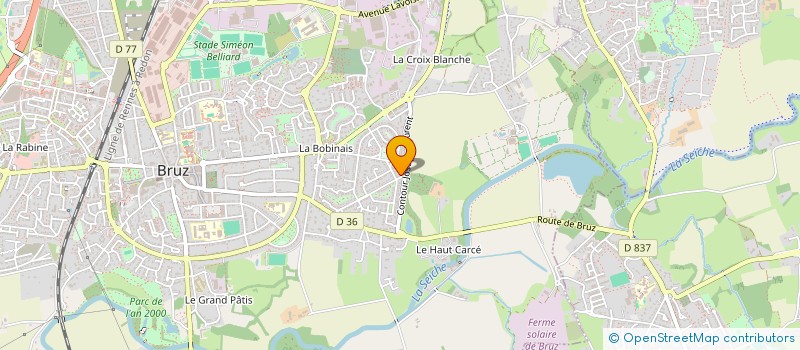 localisation de l'entreprise SCI LES POIRIERS  BRUZ