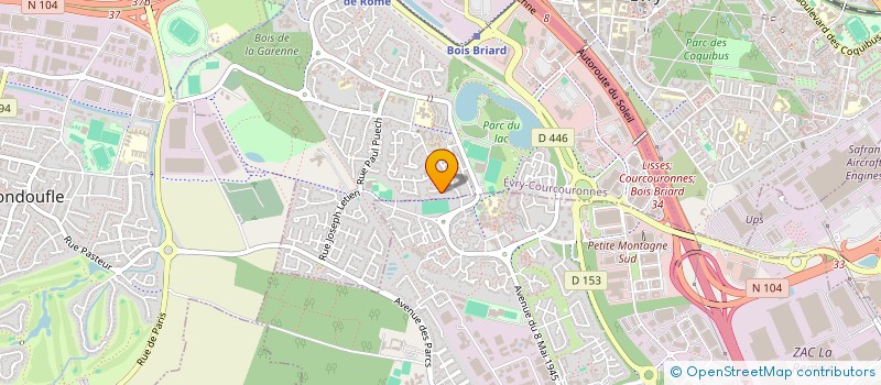 localisation de l'entreprise SCI LES POPLICOTS à EVRY-COURCOURONNES
