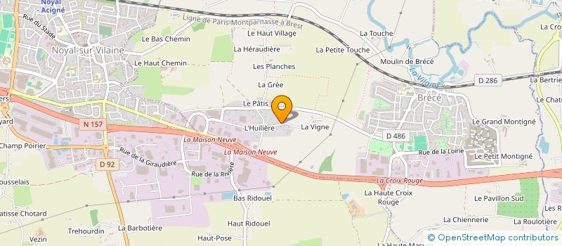 localisation de l'entreprise SCI LES PORTES DE BRETAGNE  BRECE