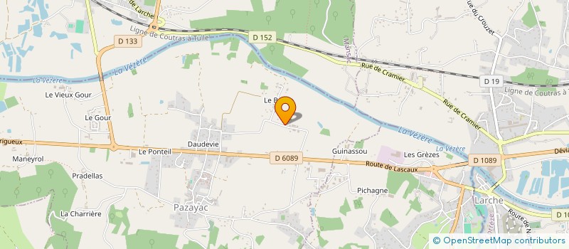 localisation de l'entreprise SCI LES PORTES DE LA VEZERE  LA FEUILLADE