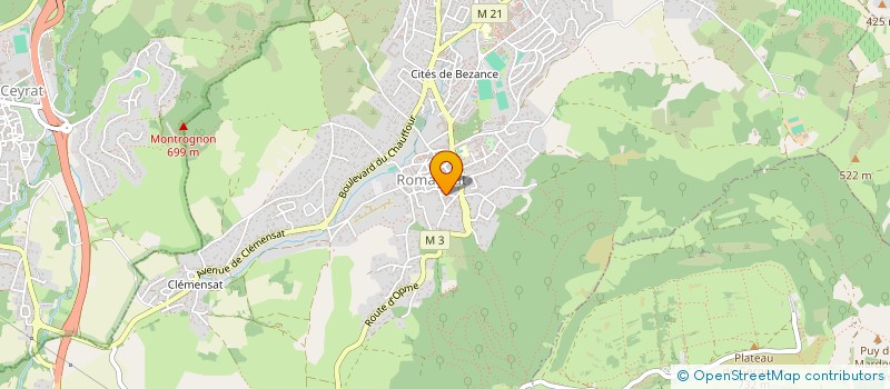 localisation de l'entreprise SCI LES PORTES DE SAULZET  ROMAGNAT