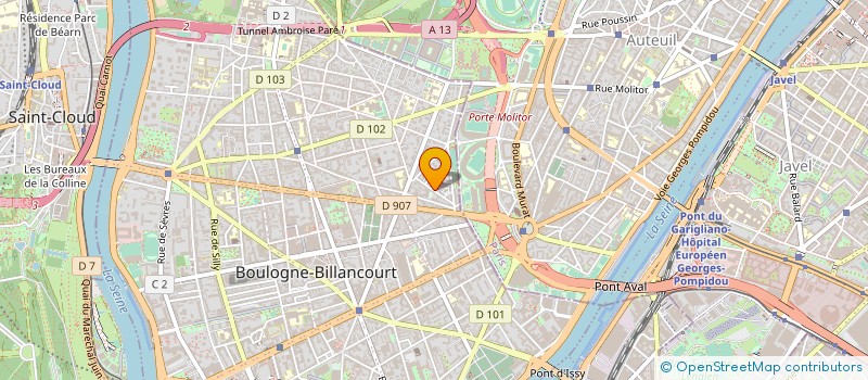 localisation de l'entreprise SCI LES PORTES DU MONT BLANC à BOULOGNE-BILLANCOURT