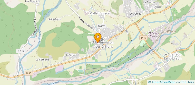 localisation de l'entreprise SCI LES POUSSINS  MALLEMOISSON