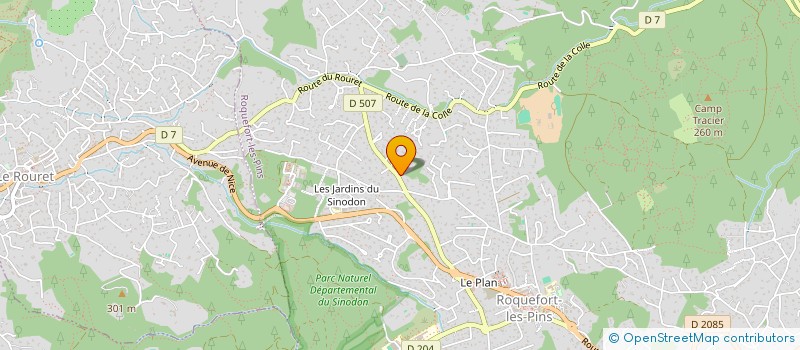 localisation de l'entreprise SCI LES POUVERIERS à ROQUEFORT-LES-PINS
