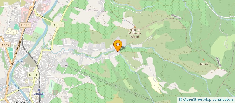 localisation de l'entreprise SCI LES PRADALS  LIMOUX