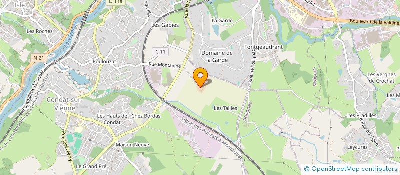 localisation de l'entreprise SCI LES PRADES  CONDAT-SUR-VIENNE