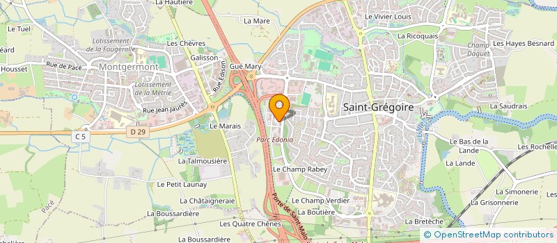 localisation de l'entreprise SCI LES PRES D'ALICE  SAINT-GREGOIRE