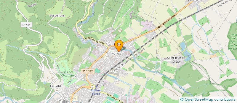 localisation de l'entreprise SCI LES PRES DE FURES  TULLINS