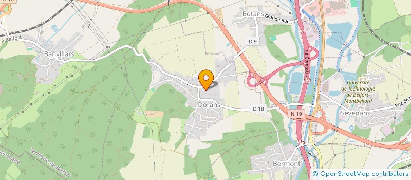 localisation de l'entreprise SCI LES PRES DE L'ETANG DE LA VILLE  DORANS