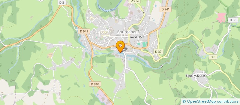 localisation de l'entreprise SCI LES PRES DE LA HOURNE  BOURGANEUF