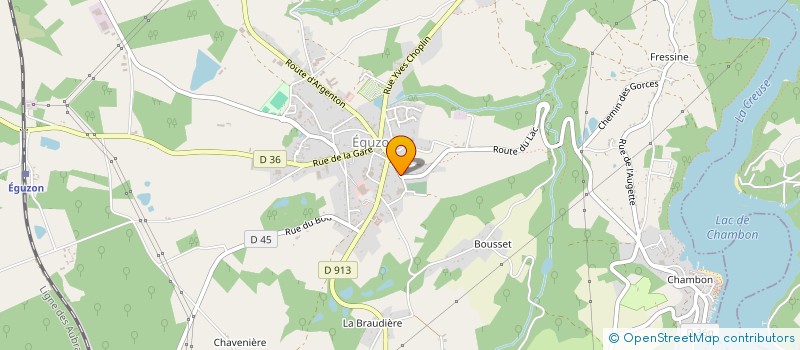 localisation de l'entreprise SCI LES PRES DE SAINT PAUL à EGUZON-CHANTOME