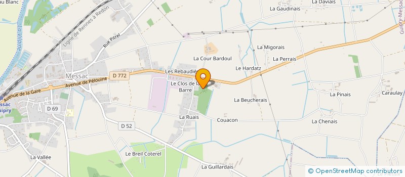 localisation de l'entreprise SCI LES PRES DU FAUX  GUIPRY-MESSAC