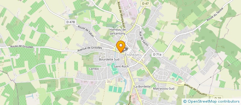 localisation de l'entreprise SCI LES PRES DU RUISSEAU  FRONTON