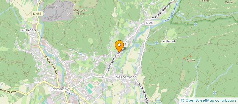 localisation de l'entreprise SCI LES PRES MOUILLETS  VESCEMONT