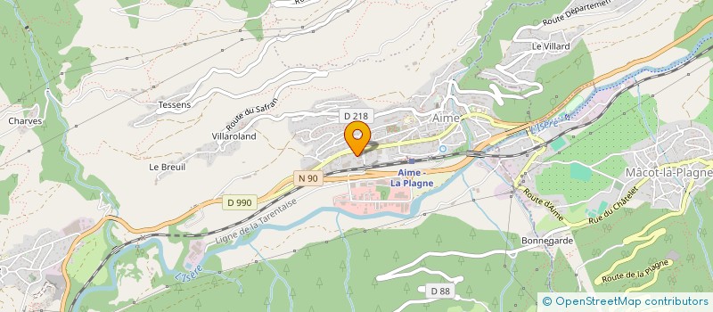 localisation de l'entreprise SCI LES PRES ROUX  AIME-LA-PLAGNE