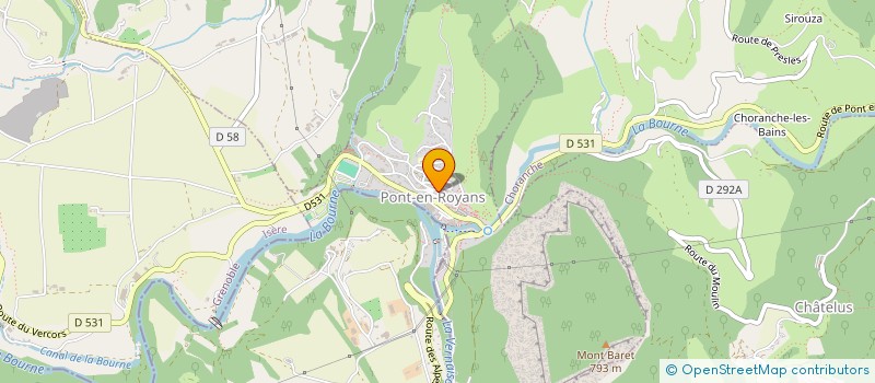 localisation de l'entreprise SCI LES PRIOLEES  PONT-EN-ROYANS