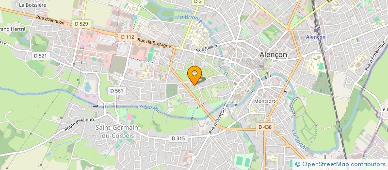 localisation de l'entreprise SCI LES PROM' à ALENCON