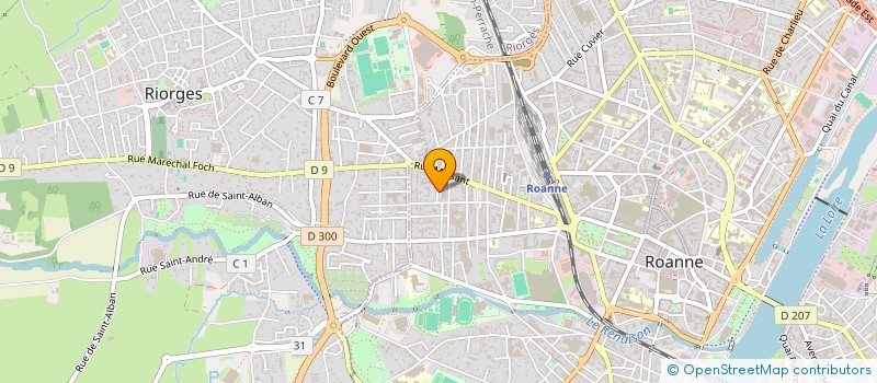 localisation de l'entreprise SCI LES PROMENADES  ROANNE