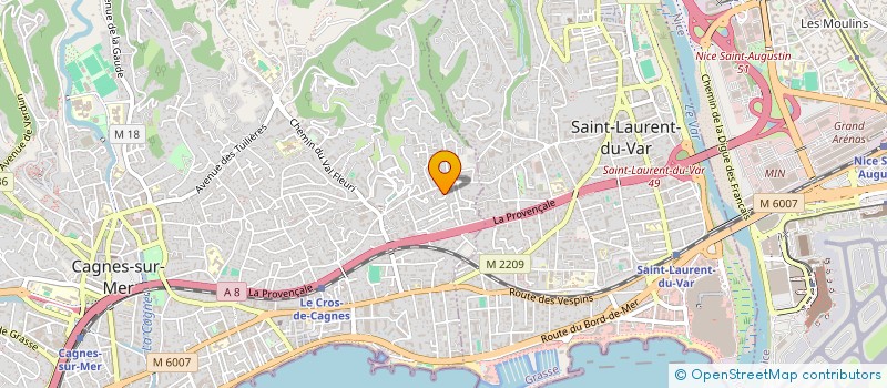localisation de l'entreprise SCI LES PRUNIERS à CAGNES-SUR-MER