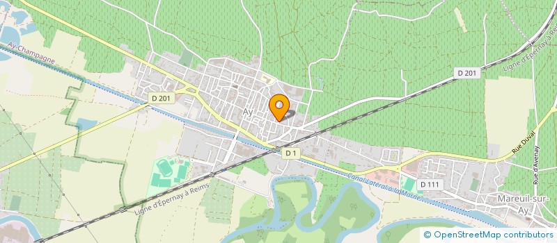 localisation de l'entreprise SCI LES PRUNUS  AY-CHAMPAGNE