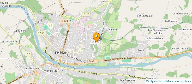 localisation de l'entreprise SCI LES PUYLAMBOURGS à LE BLANC