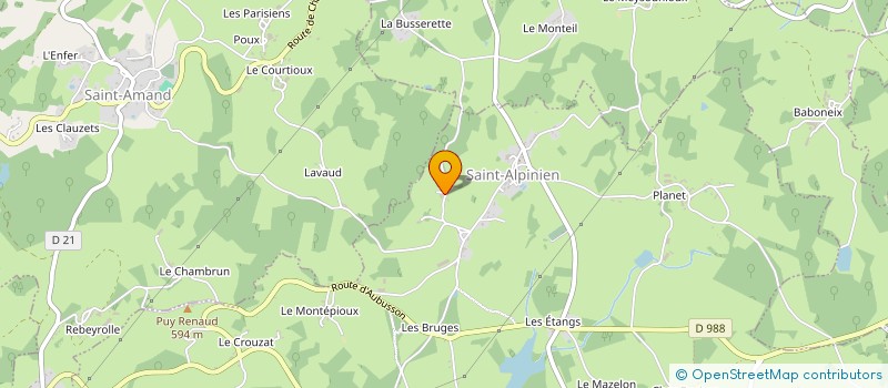 localisation de l'entreprise SCI LES PUYS DE SAINT- FRION à SAINT-ALPINIEN