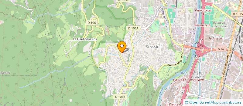 localisation de l'entreprise SCI LES QUATRAS à SEYSSINS