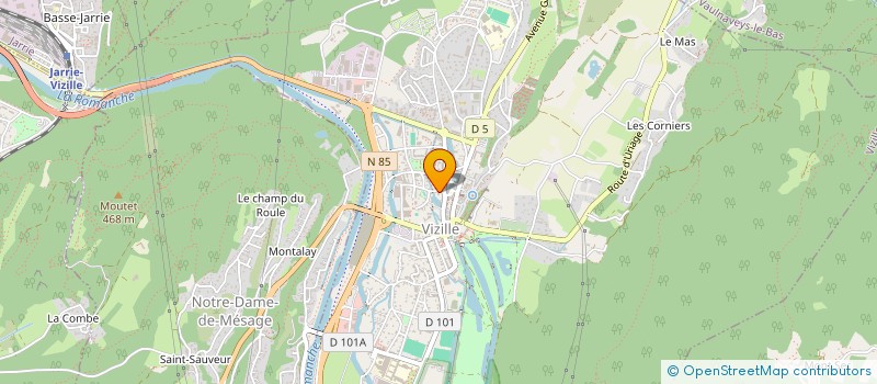 localisation de l'entreprise SCI LES QUATRE  VIZILLE