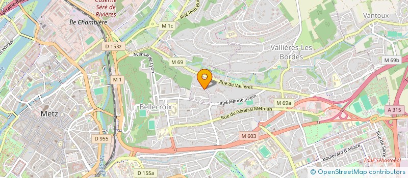 localisation de l'entreprise SCI LES QUATRE AS à SAINT-JULIEN-LES-METZ