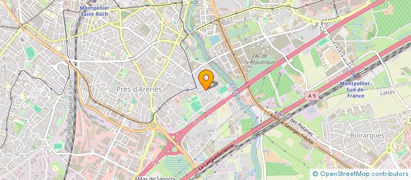 localisation de l'entreprise SCI LES QUATRE CHEMINS à MONTPELLIER