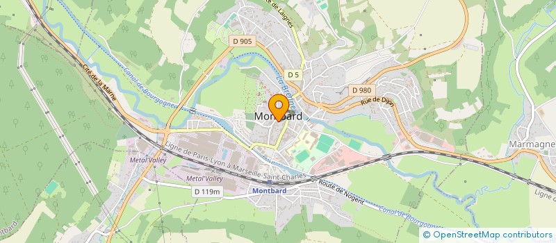 localisation de l'entreprise SCI LES QUATRE POUSSES  MONTBARD