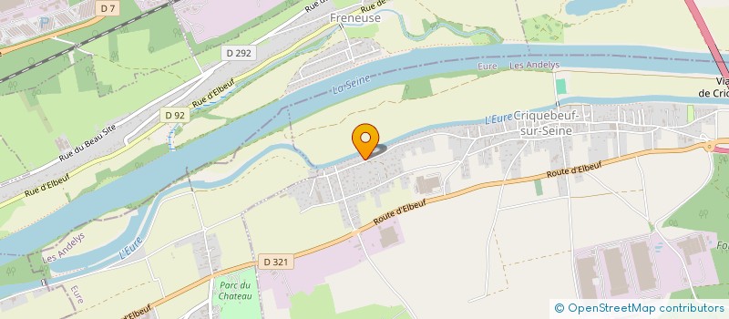 localisation de l'entreprise SCI LES QUATRE RIVES  CRIQUEBEUF-SUR-SEINE