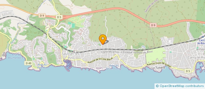 localisation de l'entreprise SCI LES QUATRE SAISONS  SAUSSET-LES-PINS