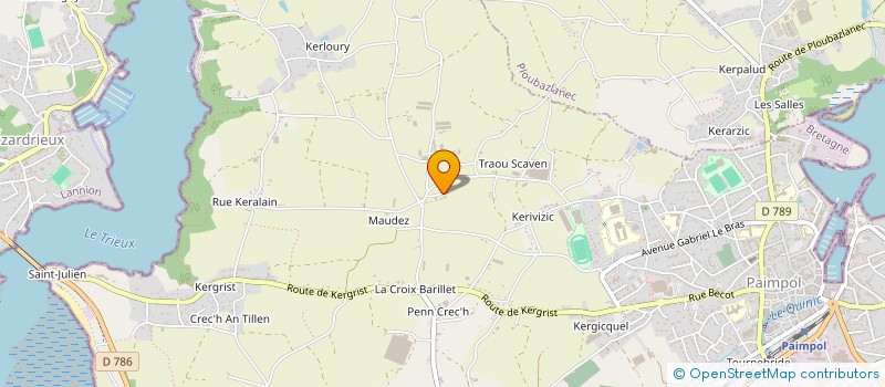 localisation de l'entreprise SCI LES QUATRE VENTS  PAIMPOL