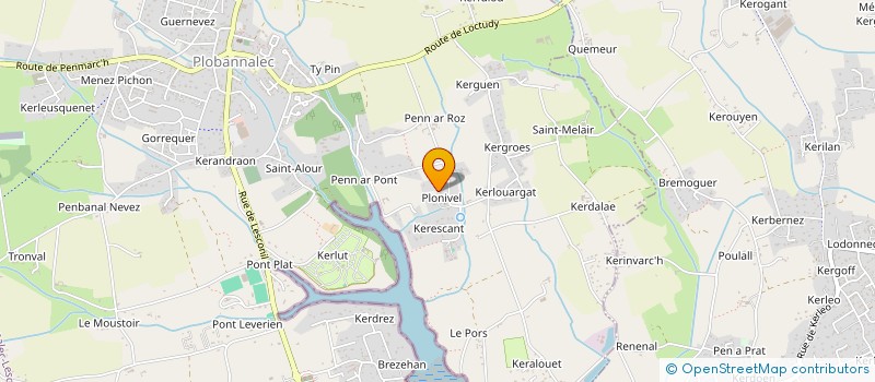 localisation de l'entreprise SCI LES QUATRE VENTS  PLOBANNALEC-LESCONIL