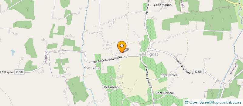 localisation de l'entreprise SCI LES RACINES D'AULNE à CHALLIGNAC
