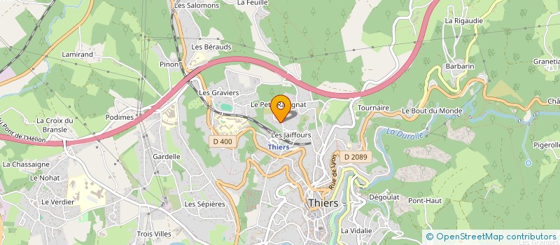 localisation de l'entreprise SCI LES RAGONDINS  THIERS